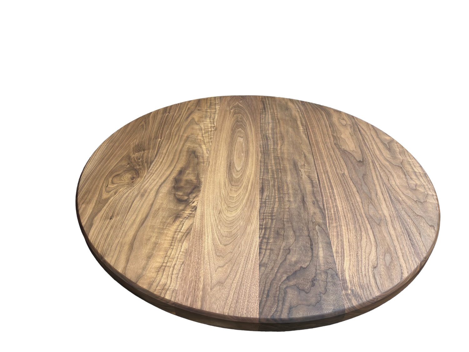 Walnut Round Tabletop – Premium Solid Wood with Rich Grain