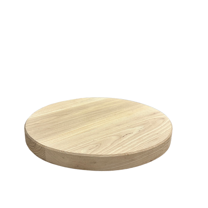 White Oak Round Tabletop – Solid Wood, Smooth Finish